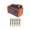 APUK 6 Pin Male Headlight HeadLamp Light wire Plug Socket + crimp Replacement for JCB Tractor
