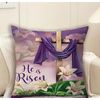 Easter "He is Risen" Decorative Throw Pillow Cover 18 x 18 inches
