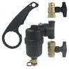 SPARES2GO Magnetic Boiler Filter Inline with 22mm Brass Threaded Connections