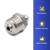 sourcing map 4pcs M12 x 1 Thread Stainless Steel Straight Grease Nipple Fitting