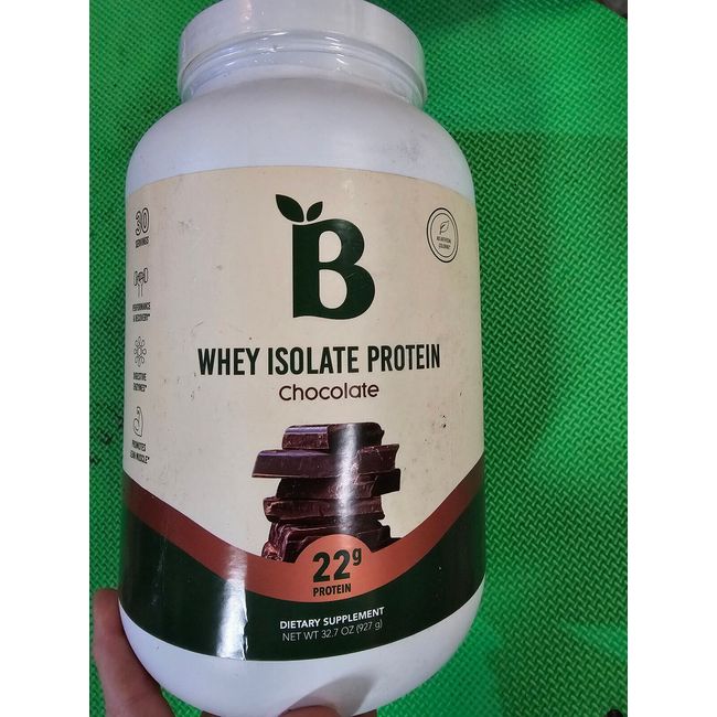 Bloom Nutrition Whey Isolate Protein Powder CHOCOLATE - 32.7oz exp-11/2024