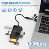 Memory Stick pro Duo Adapter Reader - 8 in 1 SD/TF/MS/CF/XD Card Reader for iPhone/Computer/USB C Device, Lightning+USB A+USB C Multi Memory Card Reader with 3 USB 2.0 Ports, XD Picture Card Reader
