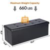 43" Folding Storage Ottoman Bench Storage Stools Footrest for Home Organizer