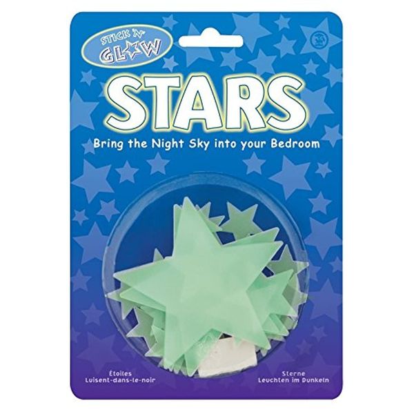 Tobar 10670 Stick N Glow Stars, Mixed, Small, Medium