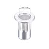 sourcing map M3 Rivet Nuts Aluminium Alloy Knurled Flat Head Threaded Insert Nut Silver 25pcs