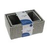 JVL Silva Rectangular Fabric Storage Baskets, Set of 2, Grey