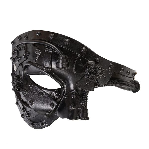 HugOutdoor Medieval Steampunk Mask, Halloween Cosplay Venice Phantom Of The Opera Masquerade Mask for Men and Women Punk Mask