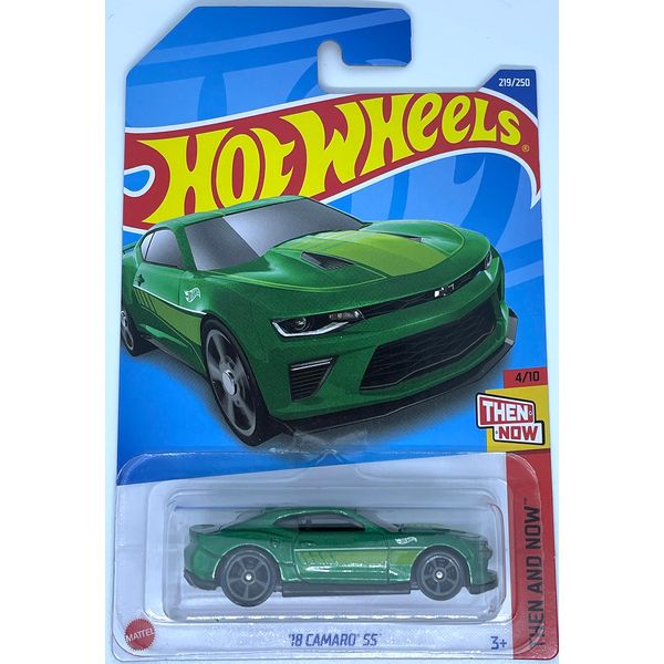 Hot Wheels 2022 - '18 Camaro SS - Green - Then and Now - 4/10 - Mint/NrMint - Ships Bubble Wrapped in a Box