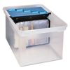Advantus 50904 Expanding Zipper Pouch, 13 x 9 1/4, Clear/Black