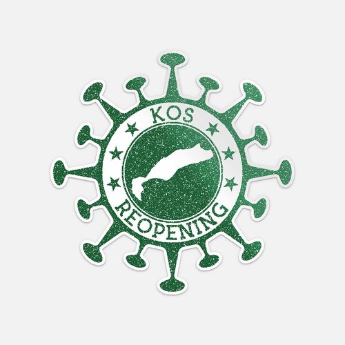 Kos Reopening Grunge Vinyl Sticker Decal