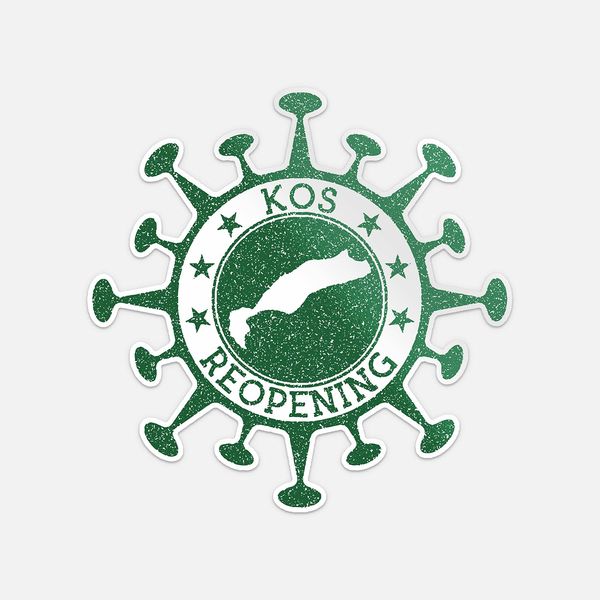 Kos Reopening Grunge Vinyl Sticker Decal