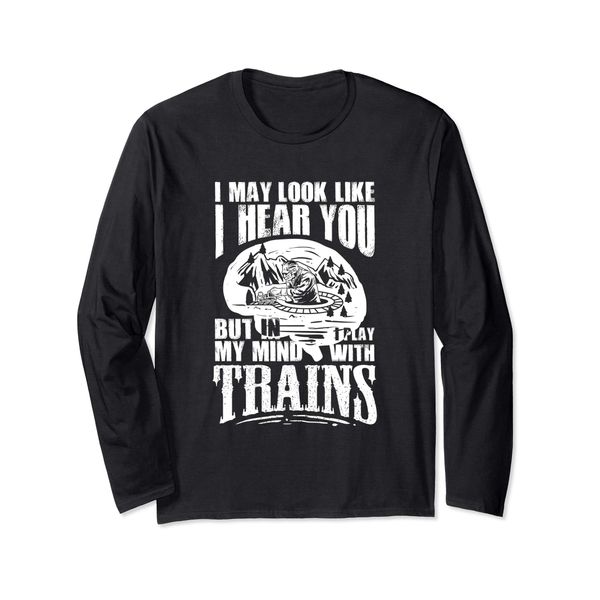 Model Train Gift For A Model Builder Long Sleeve T-Shirt