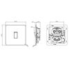 Knightsbridge SF8341MW Screwless 20A 1G DP Switch-Matt White