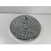 Chrome Flush Mount Crystal Ceiling Light, 11.8” x 4.7”