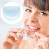 Silicone Retainer Case, Denture Case Retainer Holder with Vent Holes, Portable Retainer Cleaner Case for Women Men Kids Boys Girls, Mouth Guard Aligner Case Dental Retainer Container Case (Light Blue)