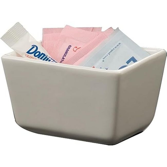 American Metalcraft SPP326 Ceramic Sugar Packet Holder, 3.5" L x 2.5" W, White