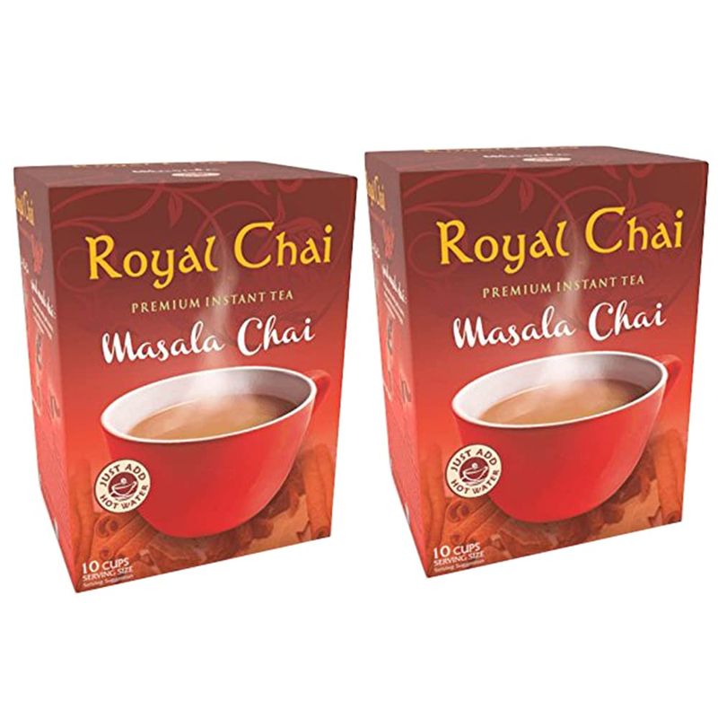 Royal Chai Masala Unsweetened 180g (Pack of 2) – Premium Instant Tea ...