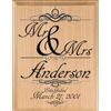 Mr & Mrs Wedding Gift Sign Personalized Name and Established Date