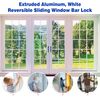 NU-SET 2214-0 Reversible Window Door Bar Lock, White