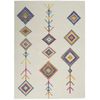 5' X 7' Ivory Geometric Berber Area Rug