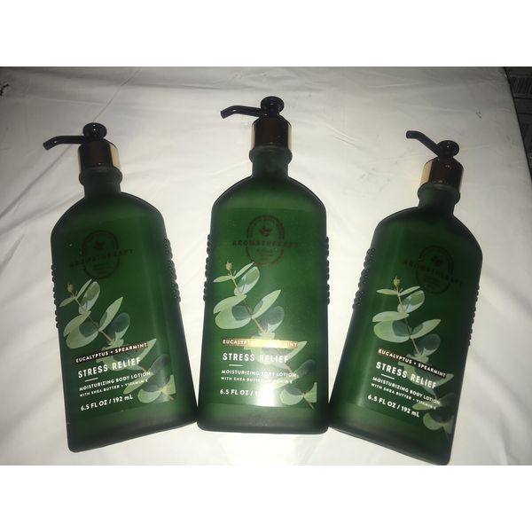 3 Bath & Body Works Aromatherapy EUCALYPTUS SPEARMINT Moisturizing Body Lotion