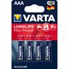 Varta Max Tech AAA Micro Battery 1.5 V Blister Pack of 4