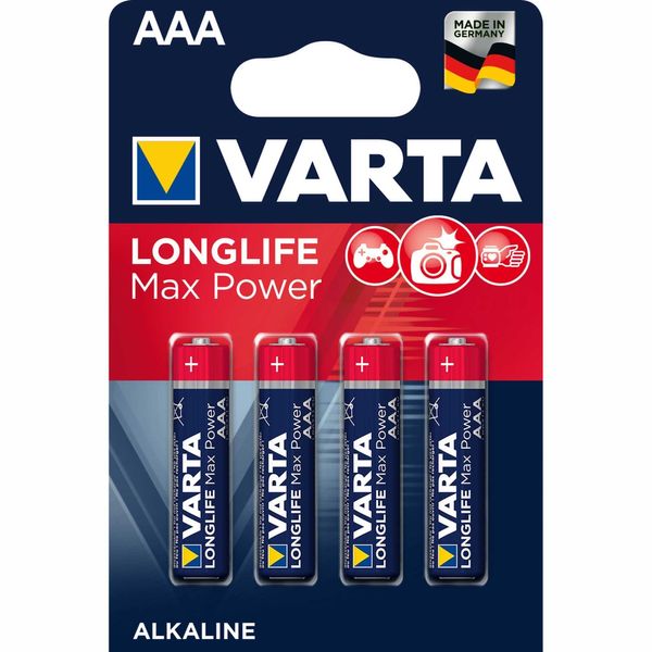 Varta Max Tech AAA Micro Battery 1.5 V Blister Pack of 4