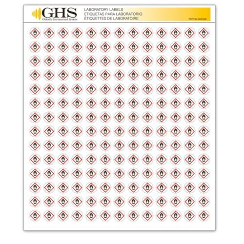 GHS/HazCom 2012: Hazard Class Pictogram Label, Flame Circle, 1/2" each (Pack of 1820)