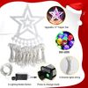 Outdoor Christmas Decorations Star Light, 12 ft Waterfall Tree Lights + Remote