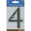 Distinctions 843244 4" Flush Mount Bronze House Number 4 (3-Pack)