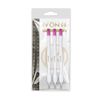 IVON 3 Pack Nail Cuticle Trimmer Pusher Remover, Double End & White Handle