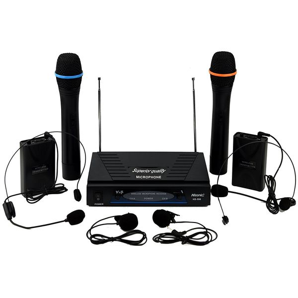 Hisonic HS596B Dual Channel Wireless Handheld and Headset Microphone System
