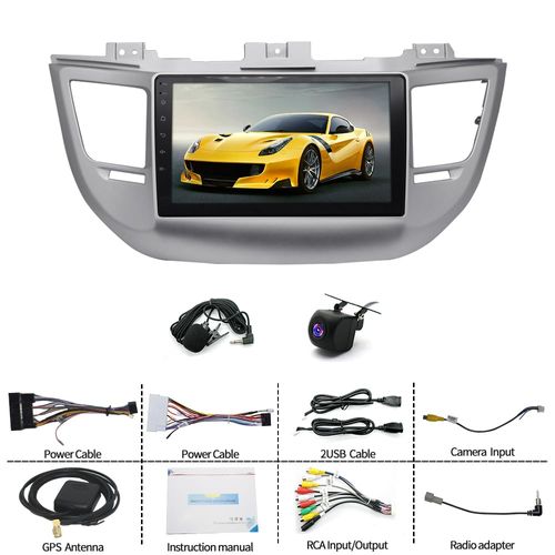 9'' Touchscreen Android 13 Car GPS Stereo Radio For Hyundai Tucson 2015-2019 4+64GB in Dash GPS Radio with Navi WiFi Mirror Link Bluetooth FM RDS HiFi/EQ SWC Backup Camera
