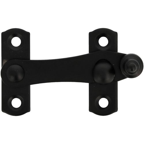 Amig - Gold Back-Hook Shutter Hook | 75 x 46 mm | Matte Black Finish | Anti Shock and Break Security Lock for Windows | Includes Screws