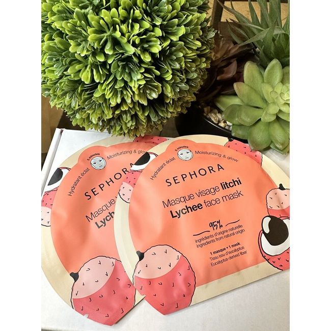 2 SEPHORA COLLECTION Lychee Face Mask (moisturizing & Glow )