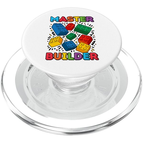 3 Year Old Blocks Building Master Builder 3rd Birthday Boy PopSockets PopGrip for MagSafe