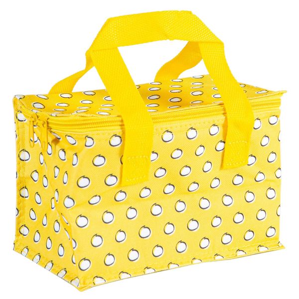 Mustard Polka Insulated Lunch Bag - Foil Lined Work Picnic Cooler Cool Tote Bag for Men, Women - by Nicholas Winter