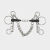 Shires Equikind Plus Pelham Peanut Link Bit 4 1/2 inch Silver Black