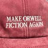 Vivian Flytrap Unisex Make Orwell Fiction Again Washed Embroidered Dad Baseball Cap - Red
