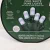 Holiday Time - 240 LED Cool White Dome Lights Green Wire 47 Ft Roll