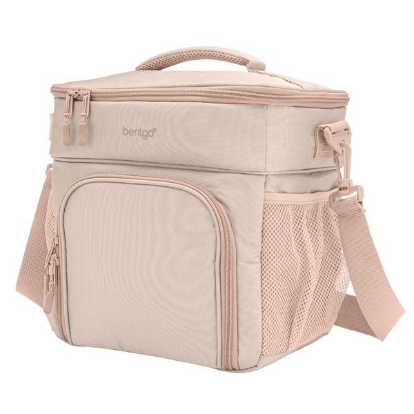 Bentgo® Prep Deluxe Insulated Multimeal Bag - Lunch Box Bag, Holds 5 Meals, Premium Insulation up to 8 Hrs, Durable, Water-Resistant - Large Capacity For Adult Meal Prep (Sand)