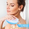 Upgrade Body Lotion Applicator, Globalstore Oil Cream Applicator Massager Shower Scrubber with 19 Massaging Rollers and Foldable Long Handle, Shower Brush Set Back Oil Cream Applicator for Woman Men