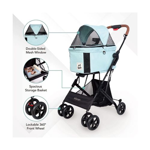 ibiyaya - Travois Dog Stroller for Small Dogs and Cats - 3-in-1 Pet Stroller,...