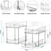 2 Sets of 2-Tier Clear under Sink Organizers and Storage, Multi-Purpose Stack...