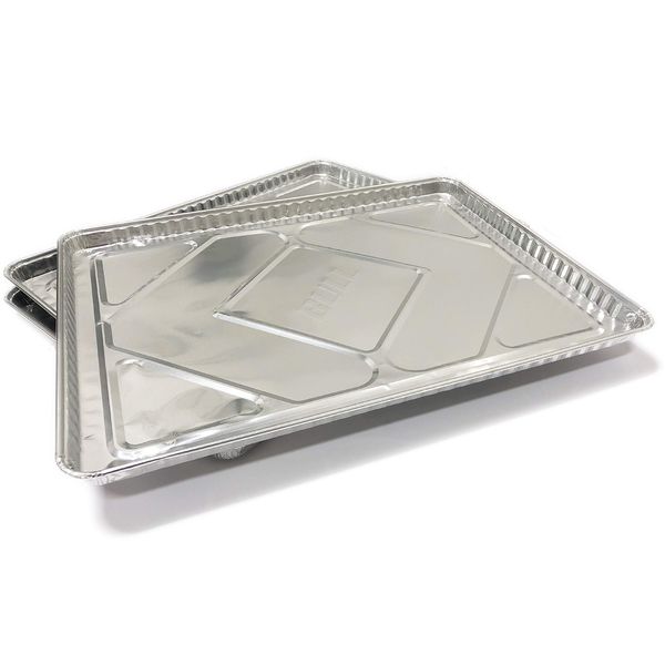 Bull Outdoor Products 24268 Grease Tray Liner, Silver, 12 Pack, for 30" Bull Grills