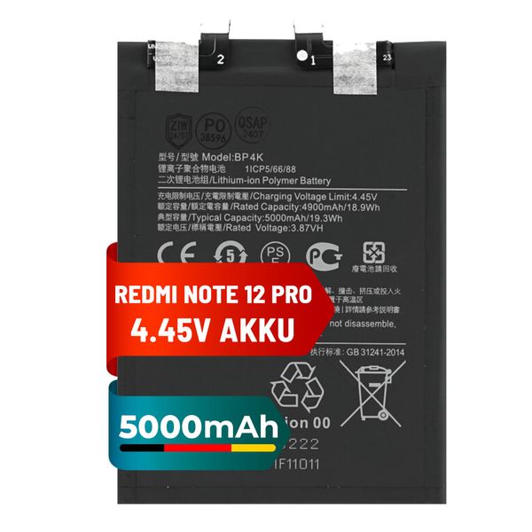 Mpsmobile® Battery for Redmi Note 12 Pro 5G/Poco X5/X5 Pro, 5000 mAh, Original Replacement Battery