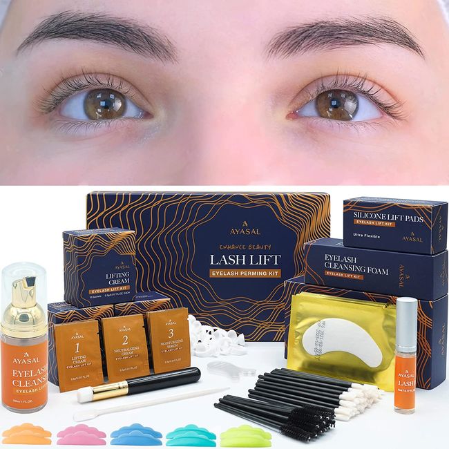 AYASAL Luxury Lash Lift Kit Eyelash Perm Kit, Complete At-Home Eyelash Curling Kit, Lasting Over One month, Gentle Perm Lamination Lash Formula, At least 10 Uses.