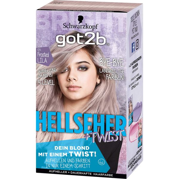 SCHWARZKOPF GOT2B Hellseher + Twist 104 Frosted Lila, 3er Pack (3 x 142 ml)