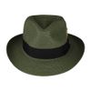 Jaxon & James Summer C-Crown Straw Fedora Hat - Olive L