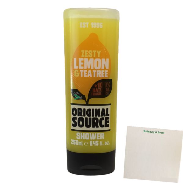 Original Source Zesty Lemon & Tea Tree Shower Gel (250 ml Bottle) + usy Block